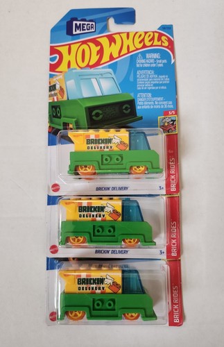 Hot Wheels Brickin' Delivery Green 58/250 Brick Rides Lot Of