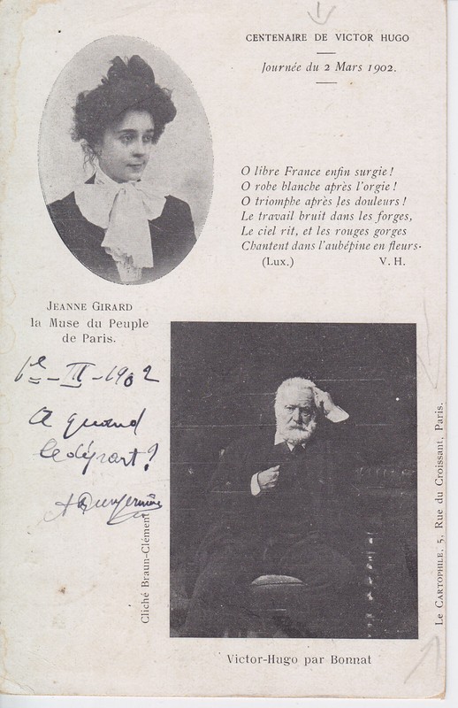 Victo Hugo Centenaire Cpa 1902