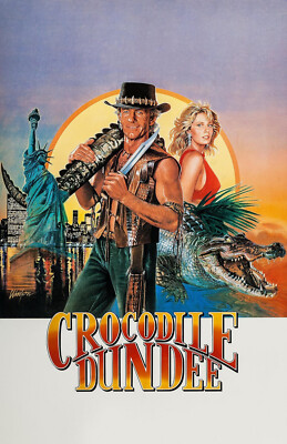 AA0959 Crocodile Dundee Film By Peter Faiman 1986 Collage Movie Poster 11x17