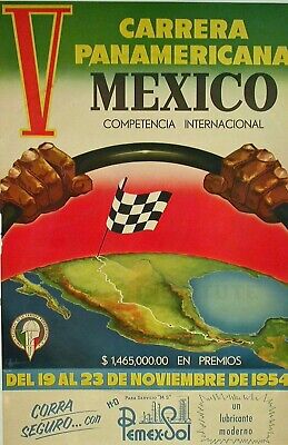 Pan American Rally/Race - Carrera Panamericana, Mexico 1954 Vintage Advertising