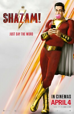 Shazam movie poster (b)  - 11 x 17 inches - Zachary Levi