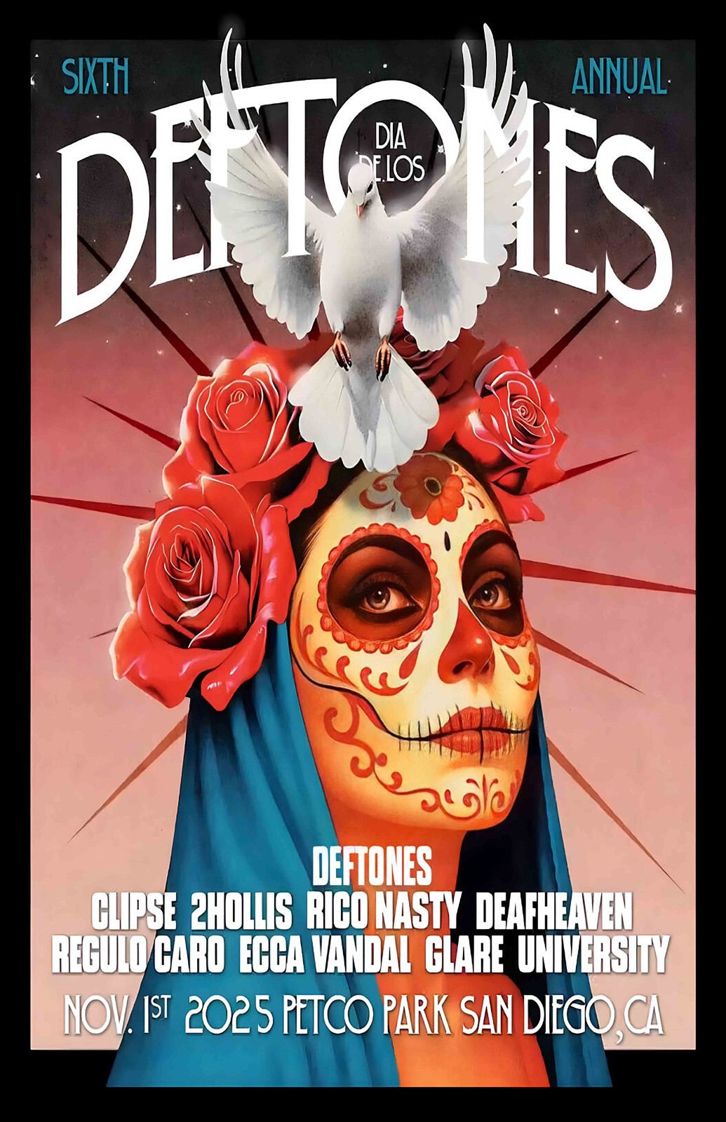 Deftones 2025 San Diego Framed Concert Poster | eBay