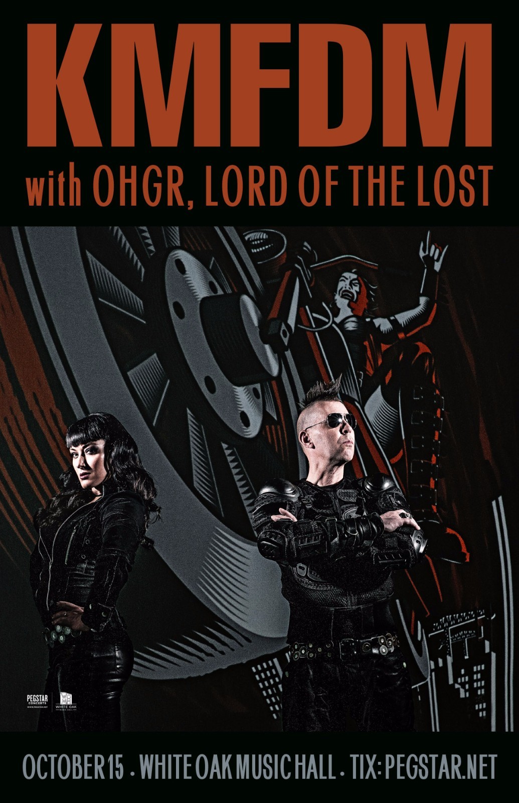 KMFDM / OHGR 2017 HOUSTON CONCERT TOUR POSTER - Electro KMFDM / OHGR 2017 HOUSTON CONCERT TOUR POSTER - Electro