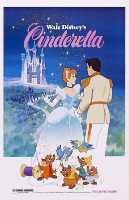 AA0886 Cinderella Film By Hamilton Luske 1950 Movie Poster 11x17