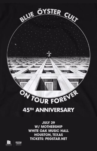 BLUE OYSTER CULT "ON TOUR FOREVER 45TH ANNIVERSARY" 2017 HOUSTON CONCERT POSTER