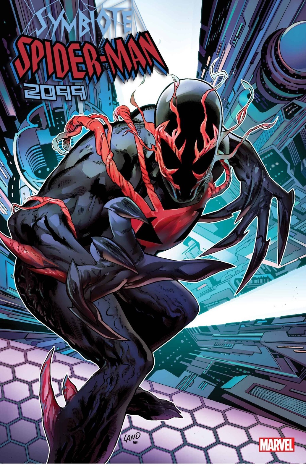 SYMBIOTE SPIDERMAN 2099 1 GREG LAND VARIANT NM AMAZING 2024