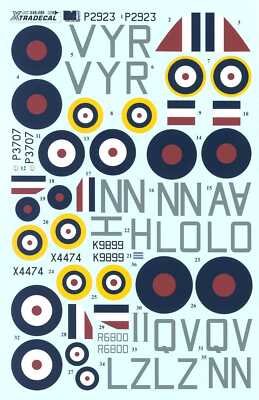 Xtra Decals 1/48 BATTLE OF BRITAIN British R.A.F. 70th Anniversary Set