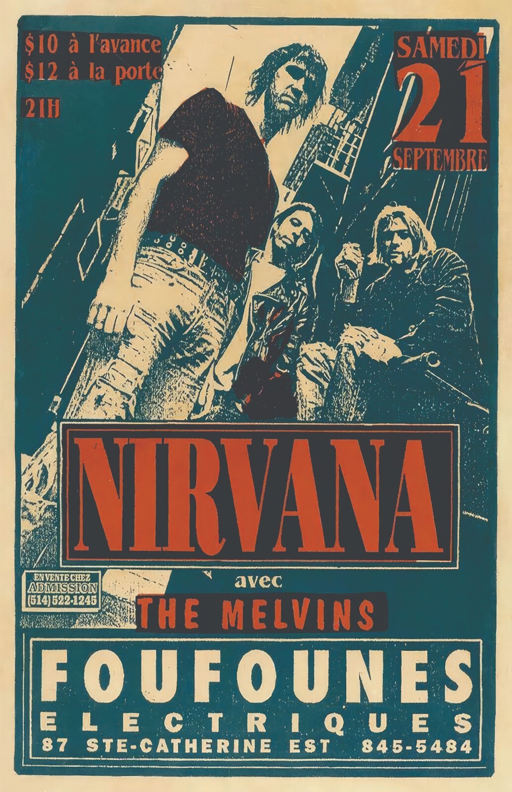 NIRVANA ポスター　Vintage　ヴィンテージ 　poster Nirvana Show Poster Print | The Original Underground