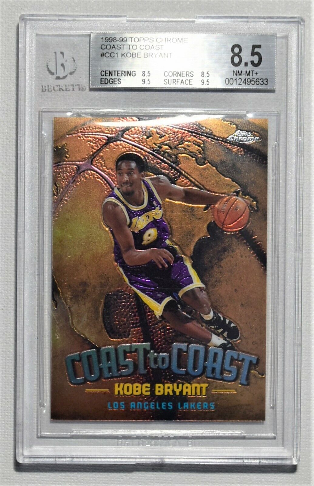 1998-99 Topps Chrome KOBE BRYANT Coast to Coast #CC1. BGS