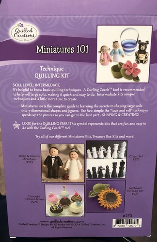 Brand New Quilled Creations Miniature's 101 Technique Quilling Kit  #270