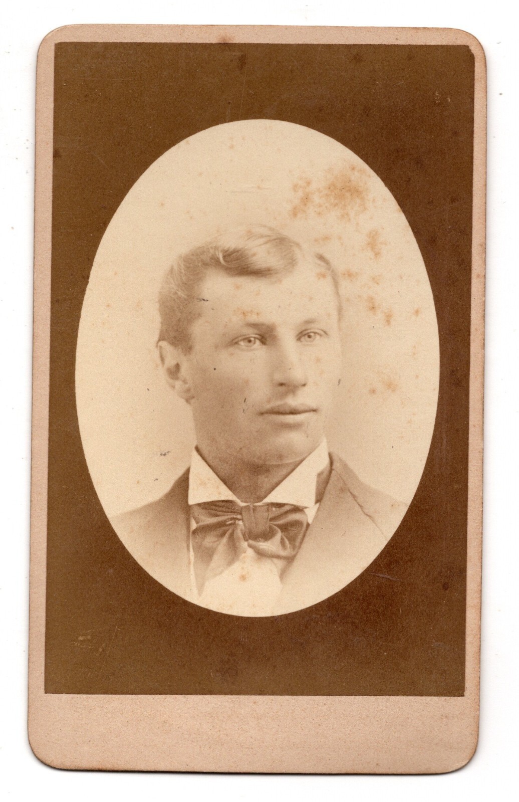 Antique CDV Circa 1880s Brasier Handsome Man In Suit Brooklyn NY