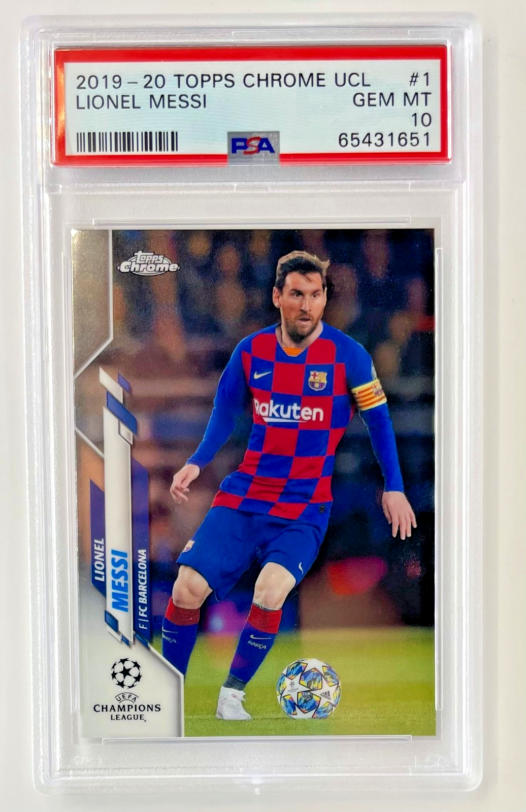 2019 TOPPS CHROME UCL MESSI メッシ PSA10 2019-20 Topps Chrome UEFA UCL - LIONEL MESSI #1 PSA 10 GEM