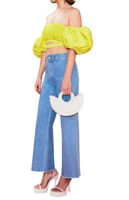 Pre-owned Cult Gaia Carly Top In Citron - Size 2 In Yellow