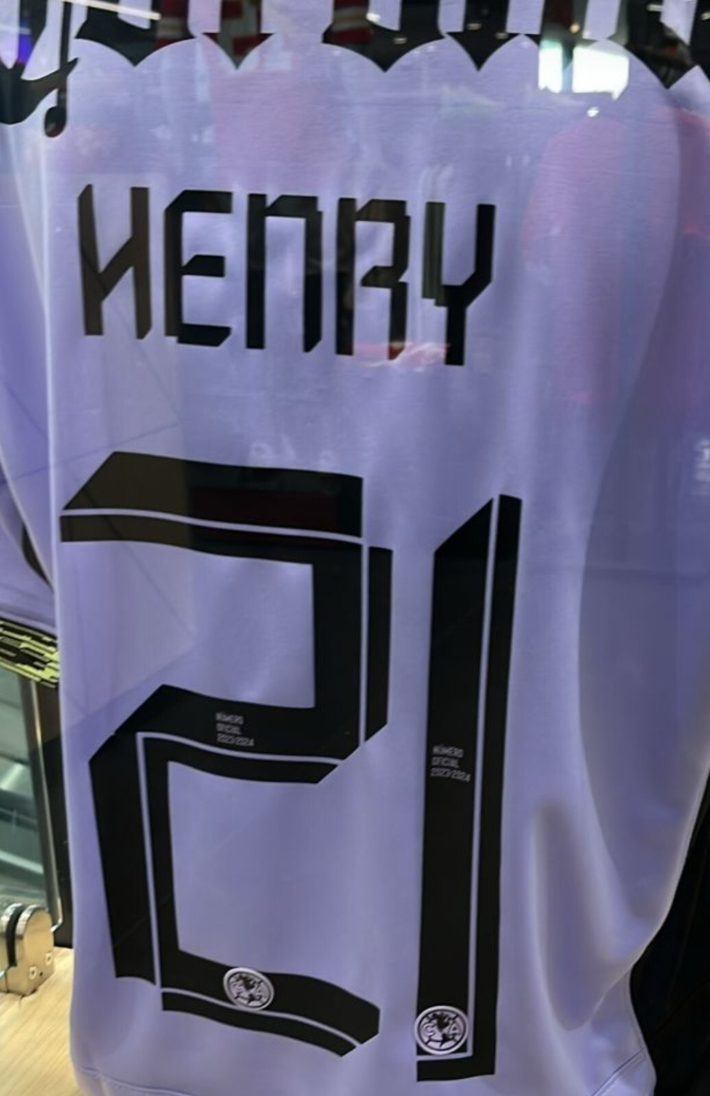 Club America Name Set Numero Oficial 3era 2023/2024 morada