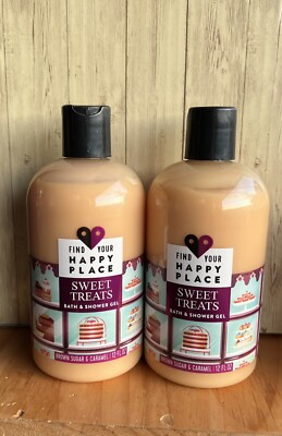 2 - Happy Place SWEET TREATS Bath & Shower Gel Body Wash Brown Sugar & Caramel