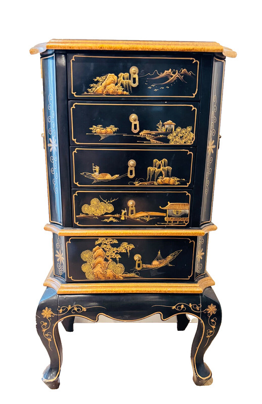 VINTAGE CHINESE JEWELRY ARMOIRE