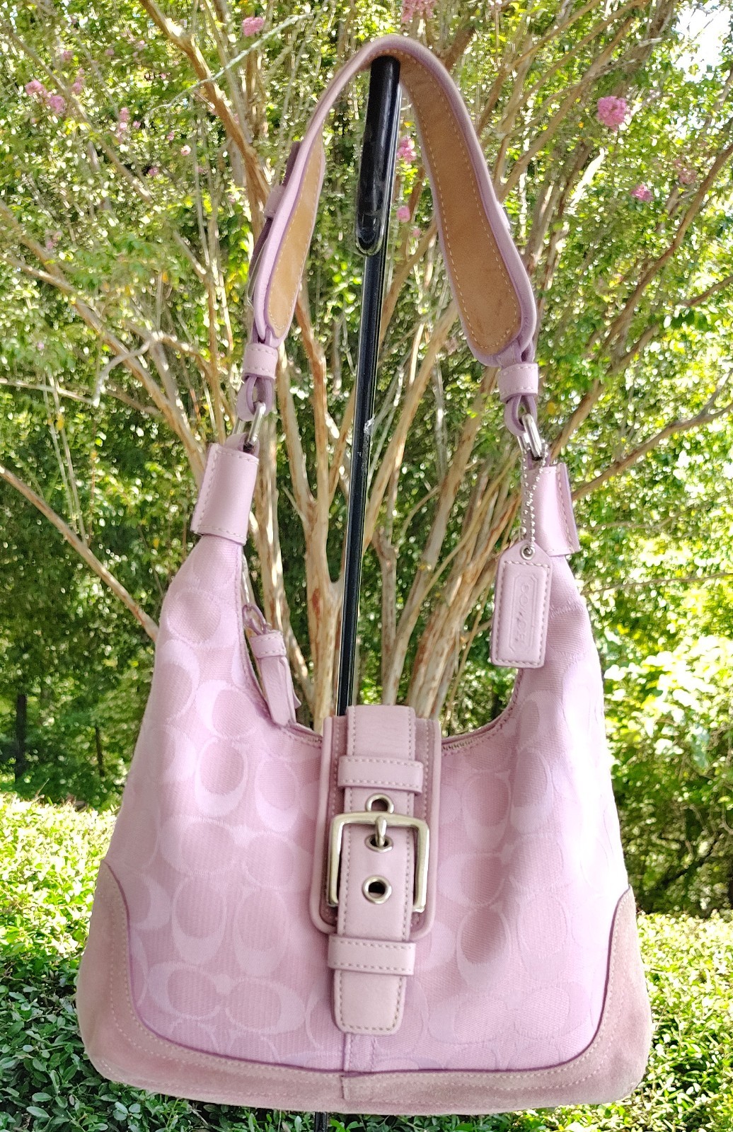 Coach SMALL Vintage 6823 Soho Y2K Pink Signature C Canvas