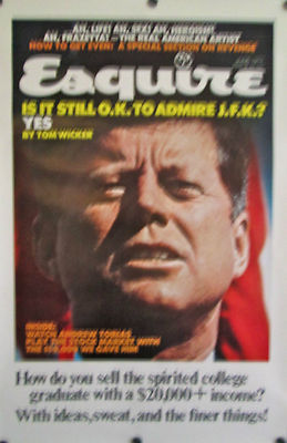 ESQUIRE MAGAZINE JFK COVER 1977 PROMO POSTER