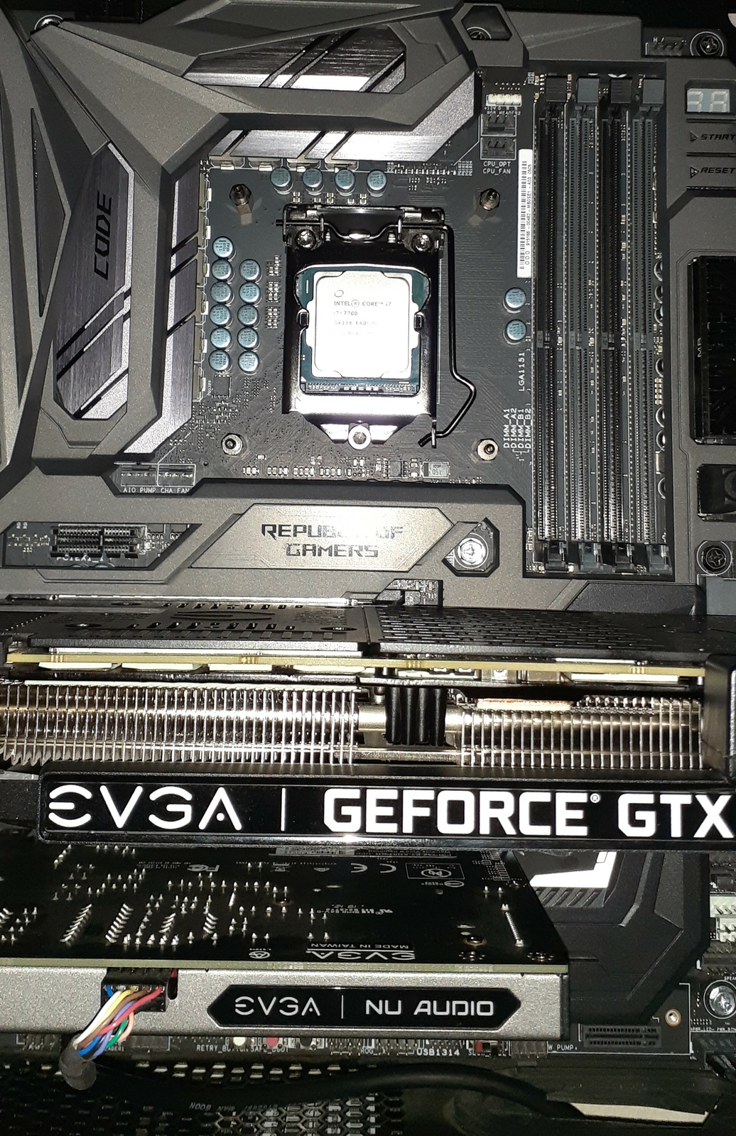 CPU 7700K + ROG MAXIMUS IX CODE ASUS ‎ROG MAXIMUS IX CODE, LGA 1151, With i7-7700k Included