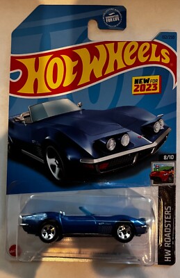 2023 HOT WHEELS BLUE '72 STINGRAY CONVERTIBLE 8/10 ROADSTERS SERIES 132/250