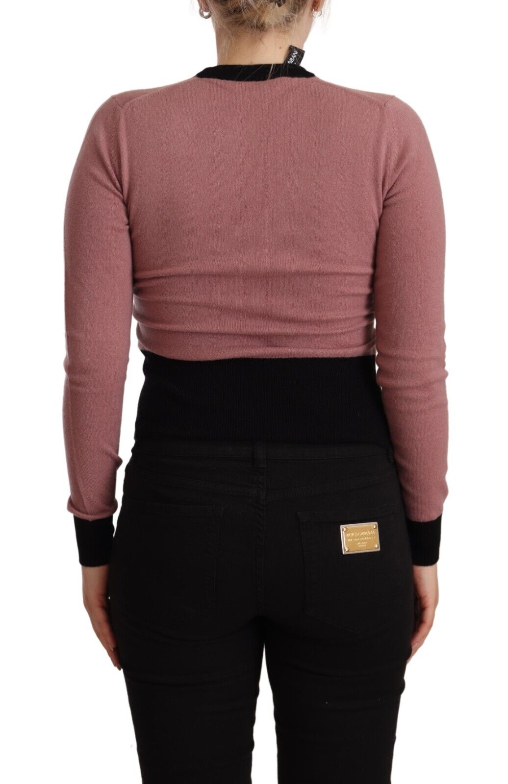 Pre-owned Dolce & Gabbana Sweater Cashmere Crewneck Sartoria Pullover It38 / Us4 /xs $1500 In Pink