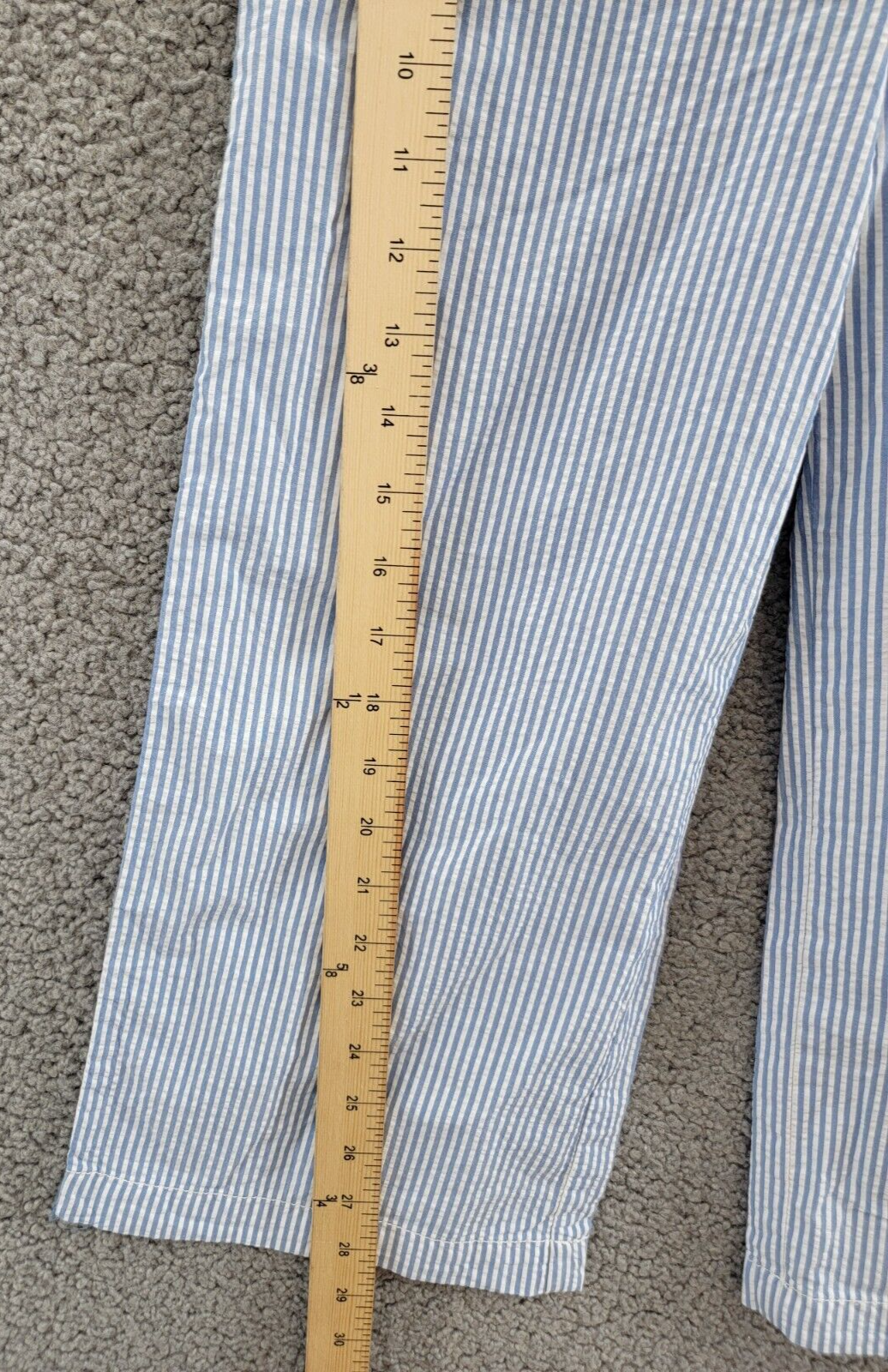 Polo Ralph Lauren Polo Prepster Seersucker Pants Girl's 10 Blue Button Closure~ - Picture 9 of 18