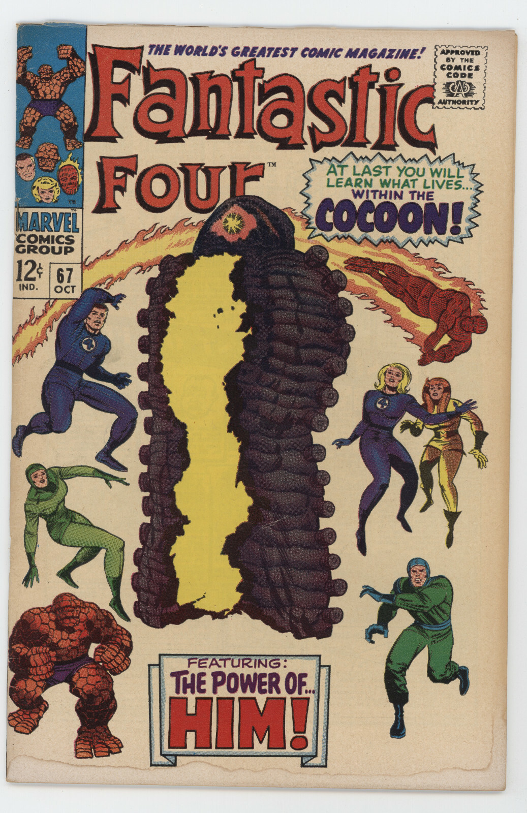 Fantastic Four 67 Marvel 1967 VG FN 1st Him Warlock Stan Lee