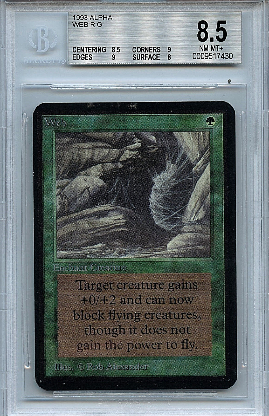 MTG Alpha Web BGS 8.5 NM-MT+ Magic The Gathering WOTC Card