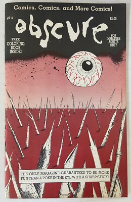 OBSCURE #1 1/2 mini-comic & coloring book RARE UNDERGROUND 1985