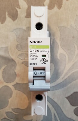Noark B1H1C10 1000746 10A Miniature Din Rail Breaker 1-P Trip Curve C