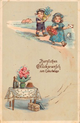 Jahrestagskarte Für Sohn & Schwiegertochter – Erstes Jubiläum, Mit Champagner-Motiv, Glitzer