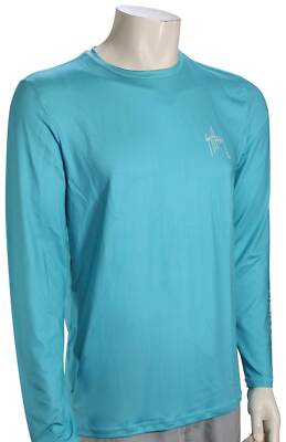 Рубашка для серфинга Guy Harvey Core Solid LS — Scuba Blue — новинка