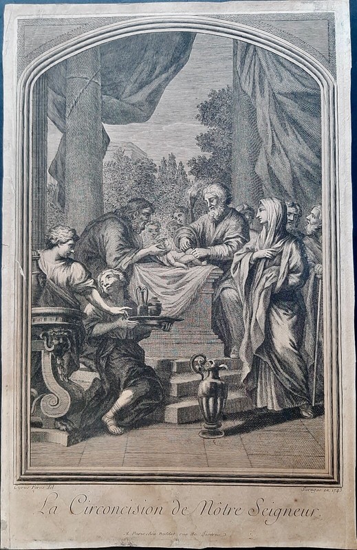 La Circoncision De NÃ´Tre Seigneur Par Surugue D'AprÃ¨S Cyrus Ferus Vers 1743
