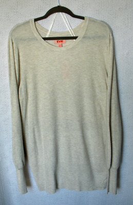 EVRI Textured Tunic Size 2X Long Sleeve NWT Polyester New With Tags Oatmeal
