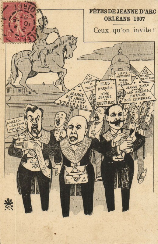 Pc Freemasonry, Caricature, FÃTes De Jeanne D'Arc, Postcard (B14605)