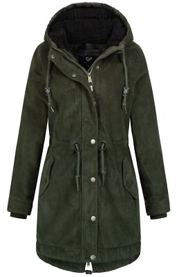 Ragwear Damen Cordjacke Cordmantel Winterjacke Damenjacke Parka Canny Corduroy