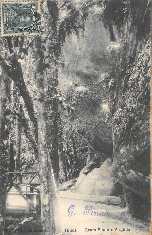Cpa Bresil / Tijuca / Gruta Paulo E Virginia / Rio De Janeiro