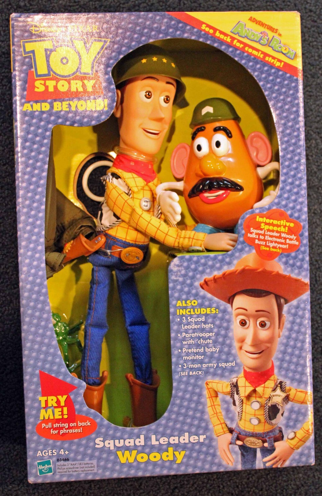 Toy Story Pull String Squad Leader Woody - Interacts with Battle
