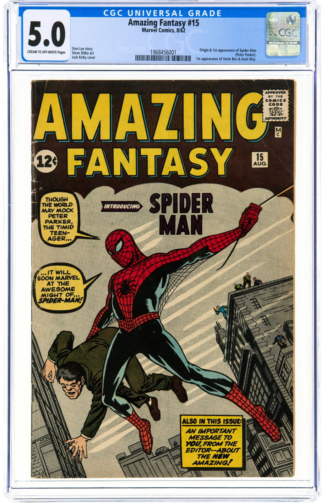 【激レア】Amazing Fantasy #15 Facsimile CGC s-l400.jpg