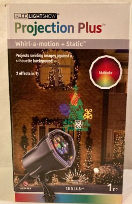 Projection Plus Whirl Motion Christmas LED Lights Gemmy Multicolor New