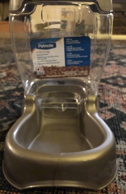 Petmate Cafe Feeder Pearl Tan 3 lb Food Storage Hopper Removable Lid Dog and Cat