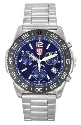 Pre-owned Luminox Pacific Diver Chronograph Swiss Made Stainless Steel Xs.3144 Mens Watch