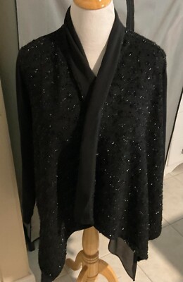 Jamie Gries black sequenced jacket in woman's 1X