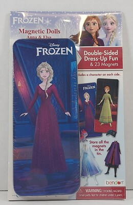 Disney Frozen Magnetic Doubled-Sided Dress-Up Fun & 23 Magnets 3+