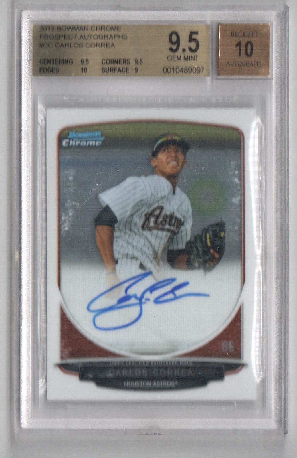 Carlos Correa 2013 Bowman Chrome Prospect Auto Rookie Card
