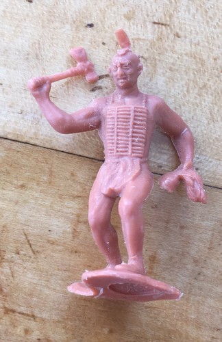 Vintage Marx Toys Lot Of 4 Indians 54mm Red Brown