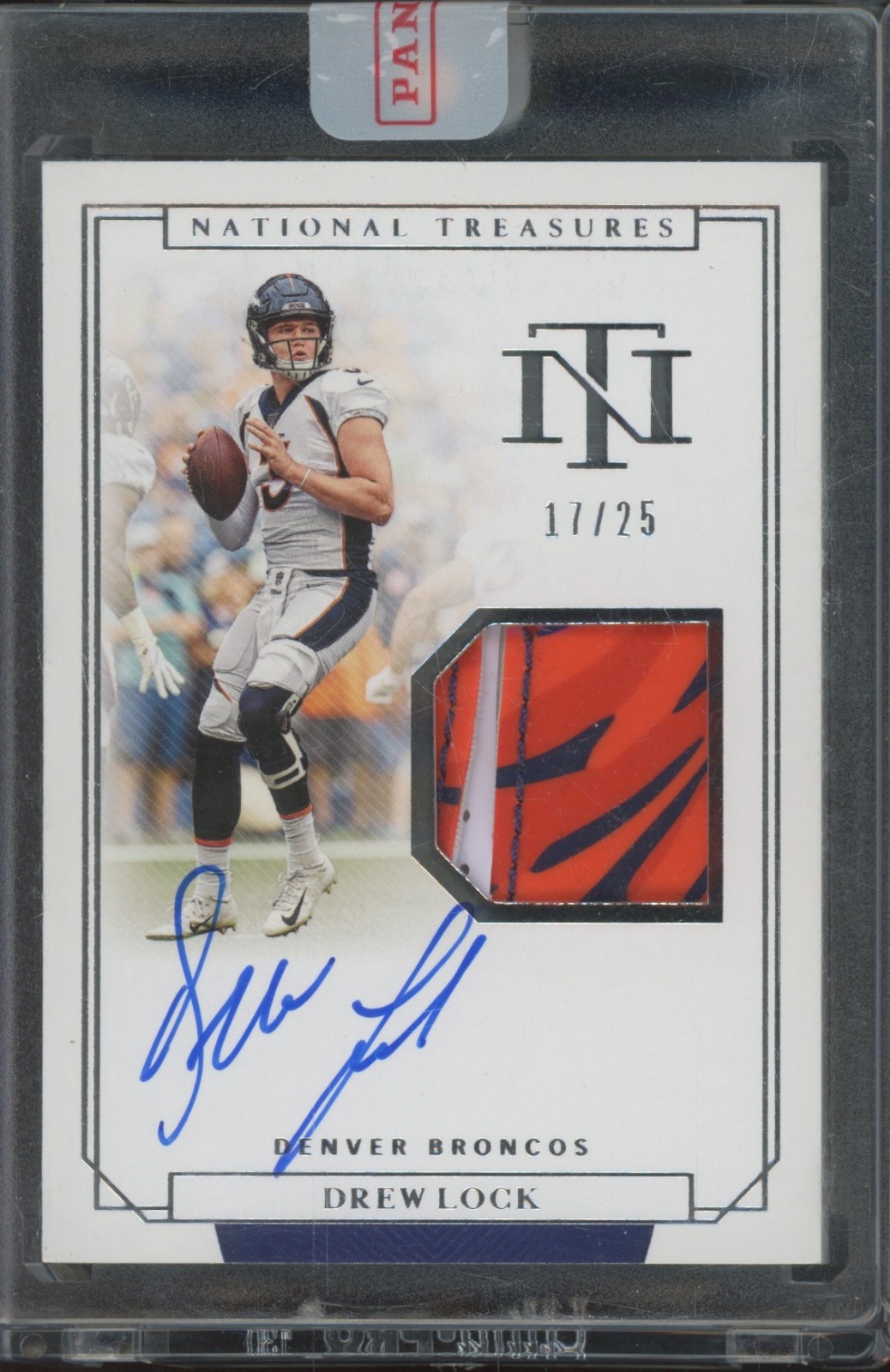 2019 National Treasures RPA Drew Lock 17/25 RC Rookie Auto Autograph