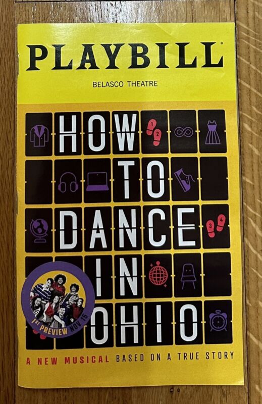 How To Dance In Ohio First Preview Playbill With RARE First Preview Sticker