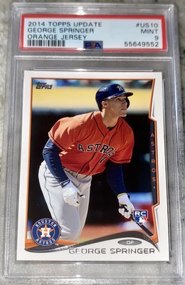 2014 Topps Update George Springer #US10 PSA 9 Rookie RC ORANGE JERSEY