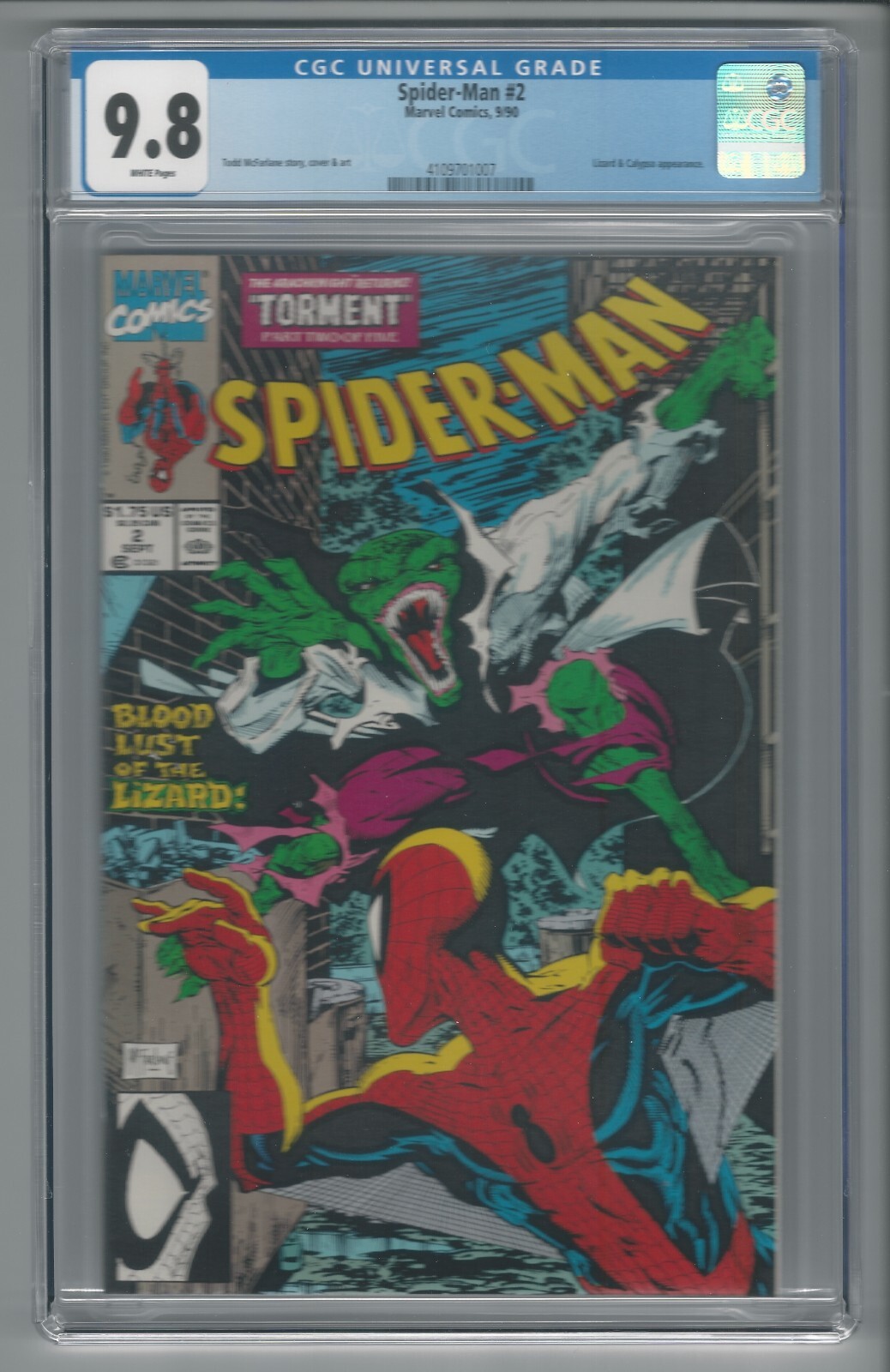 Spider-man #2 CGC 9.8 NM/MT Marvel Comics 9/90 Todd